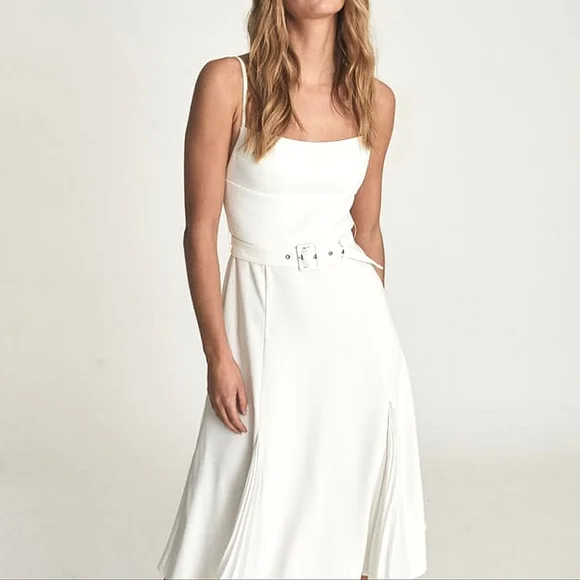 NWT REISS | Tamsyn Belted Midi Dress - Picture 2 of 5